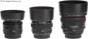 Canon-50mm-Lenses-With-Hoods